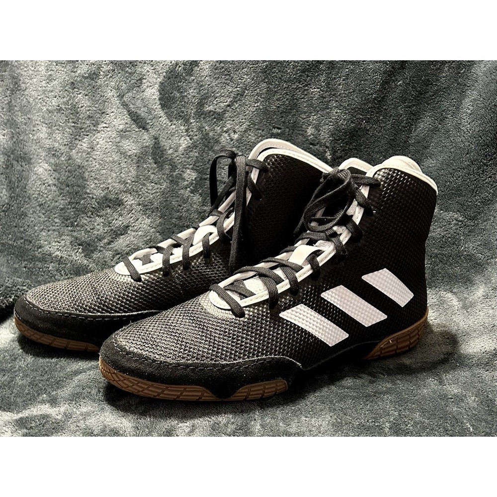 Adidas FZ5388 Men's 9.5 Black Tech Fall 2.0 Wrestling Shoes